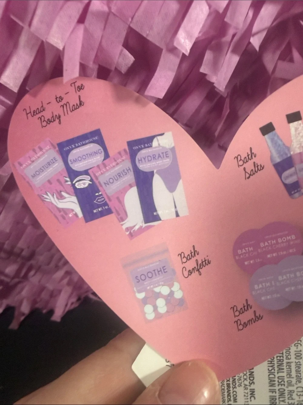 Onyx Bathhouse My Forever Galentine Surprise Bath Piñata Set NWT 13 Pc